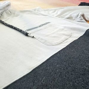 Multi-Color Long-sleeved Hooded Shirt